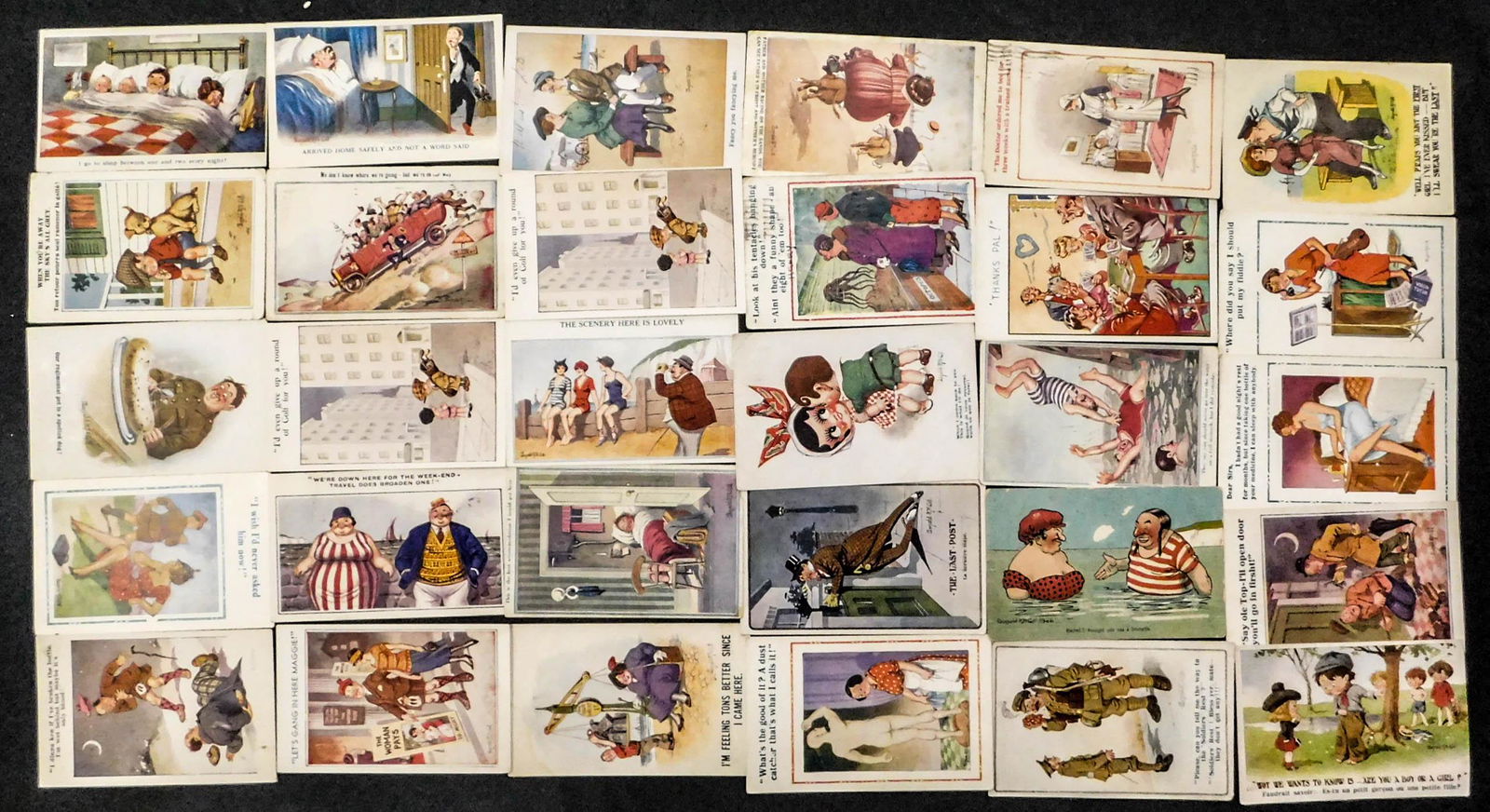 Lot of 30 Donald McGill Artist Signed Postcards (1 of 6)