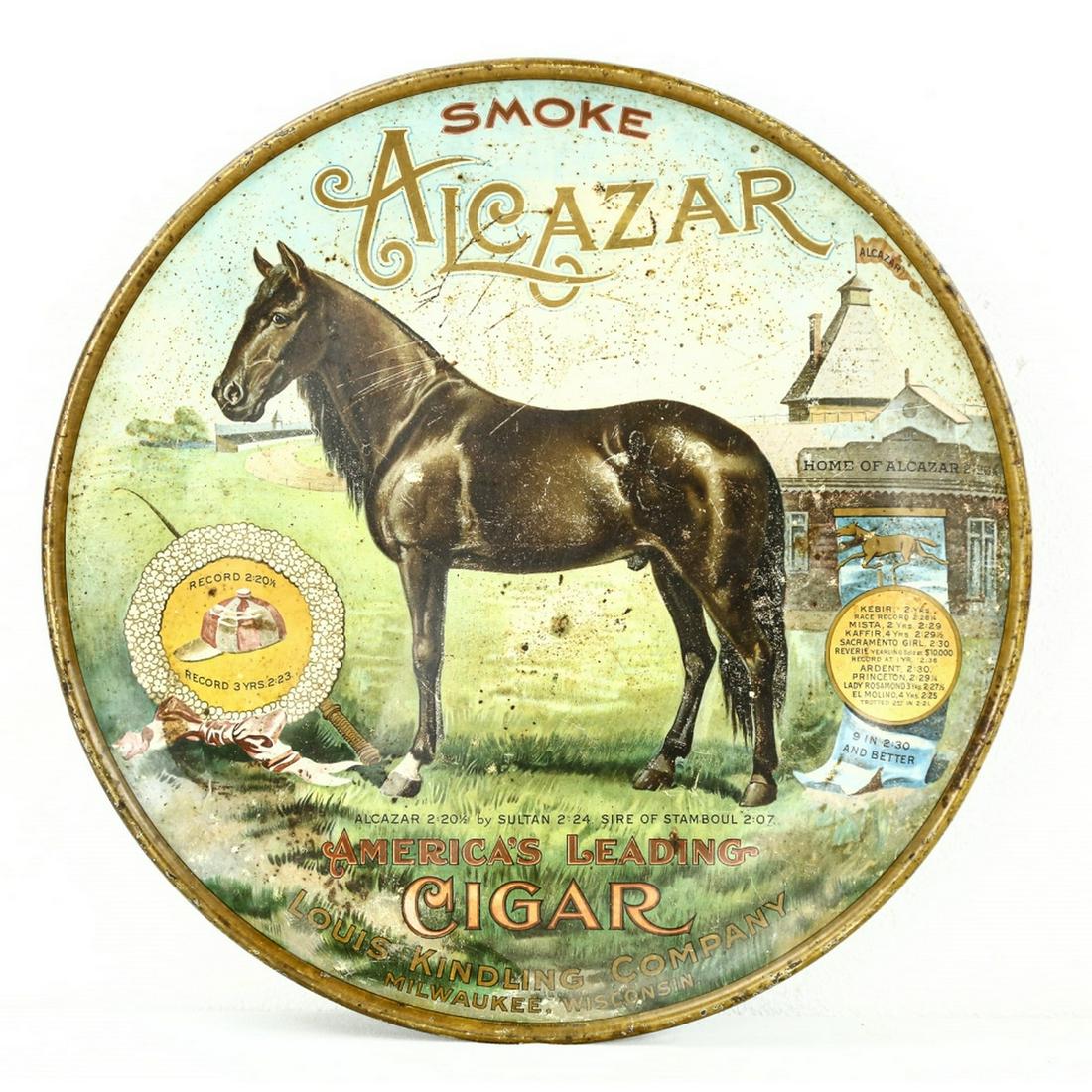 Alcazar Cigar Charger, Tray, Sign