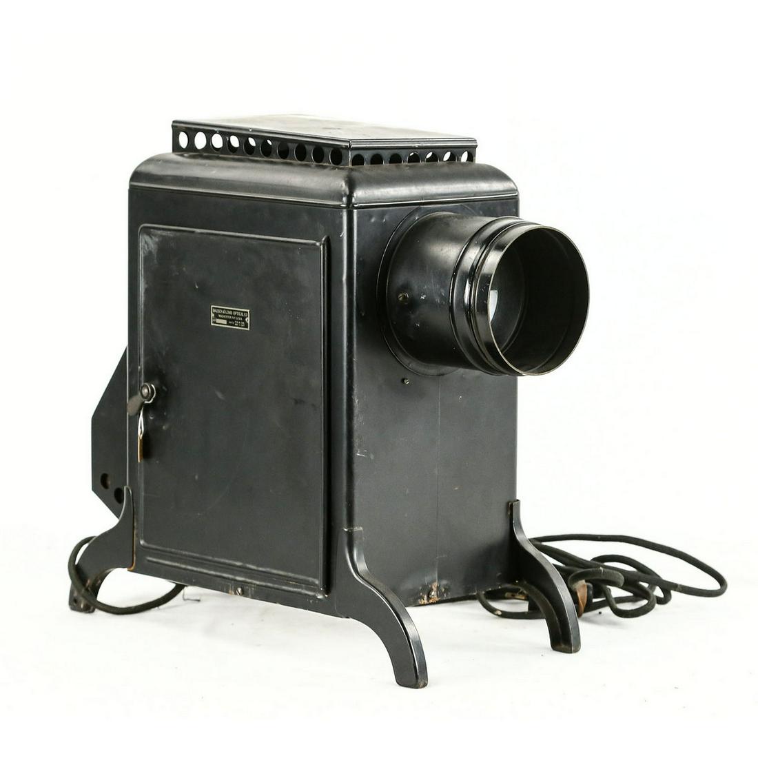 Vintage Bausch & Lomb Opaque Projector: Vintage Bausch & Lomb Opaque Projector, Made by the Bausch & Lomb Optical Co of Rochester, NY, this circa 1930s opaque projector is used to project an image such as a photograph or drawing onto a wall