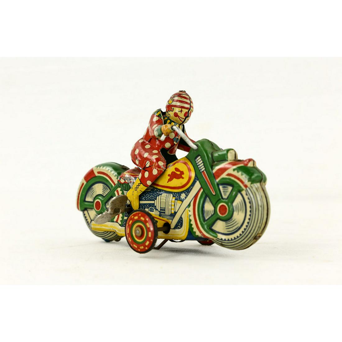 ATC Clown Cycle Wind Up Toy: Made in Japan. Very good condition. Measures 6.5" x 5.5".