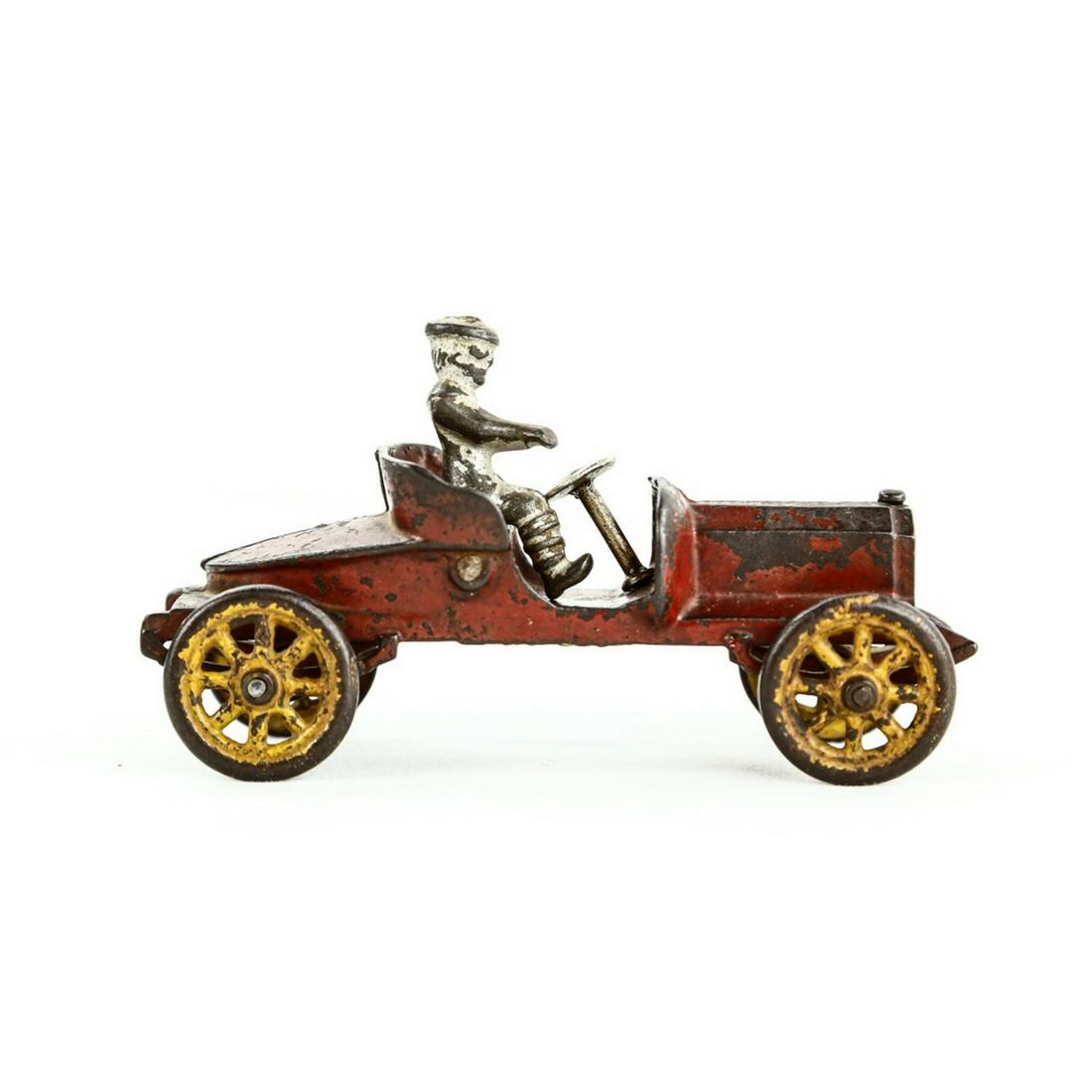 Kenton Bobtail Cast Iron Race Car: Good condition. See photos. Measures 7.5" x 3"