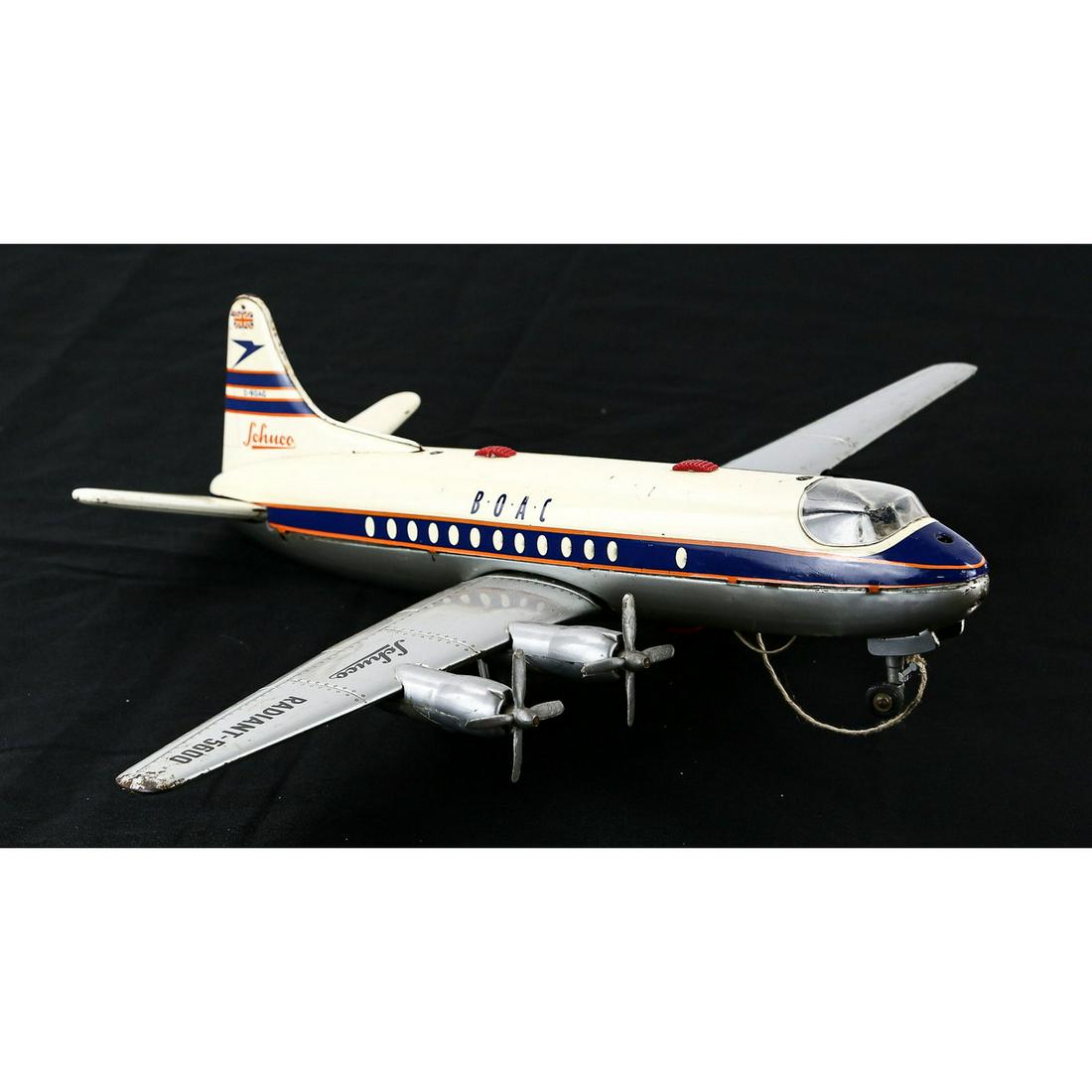 Schuco Tin Airplane, Lufthansa Airplane: Schuco Tin Airplane, Lufthansa Airplane. Both airplanes are missing parts, see photos.