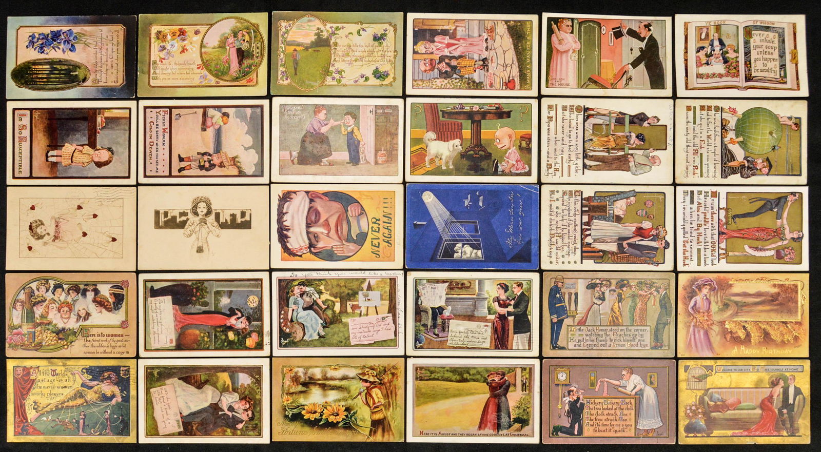Lot of 30 C Ryan Artist Signed Postcards (1 of 6)