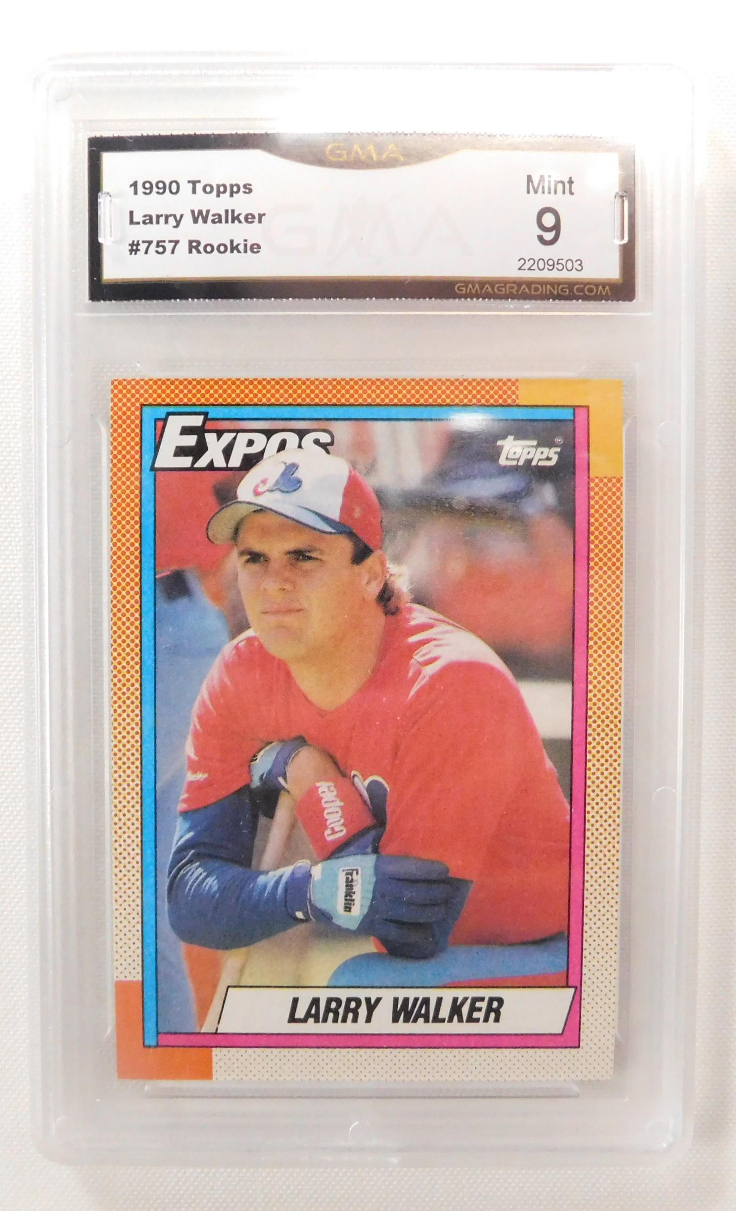 GMA Graded 1990 Larry Walker MLB Baseball Card (1 of 2)