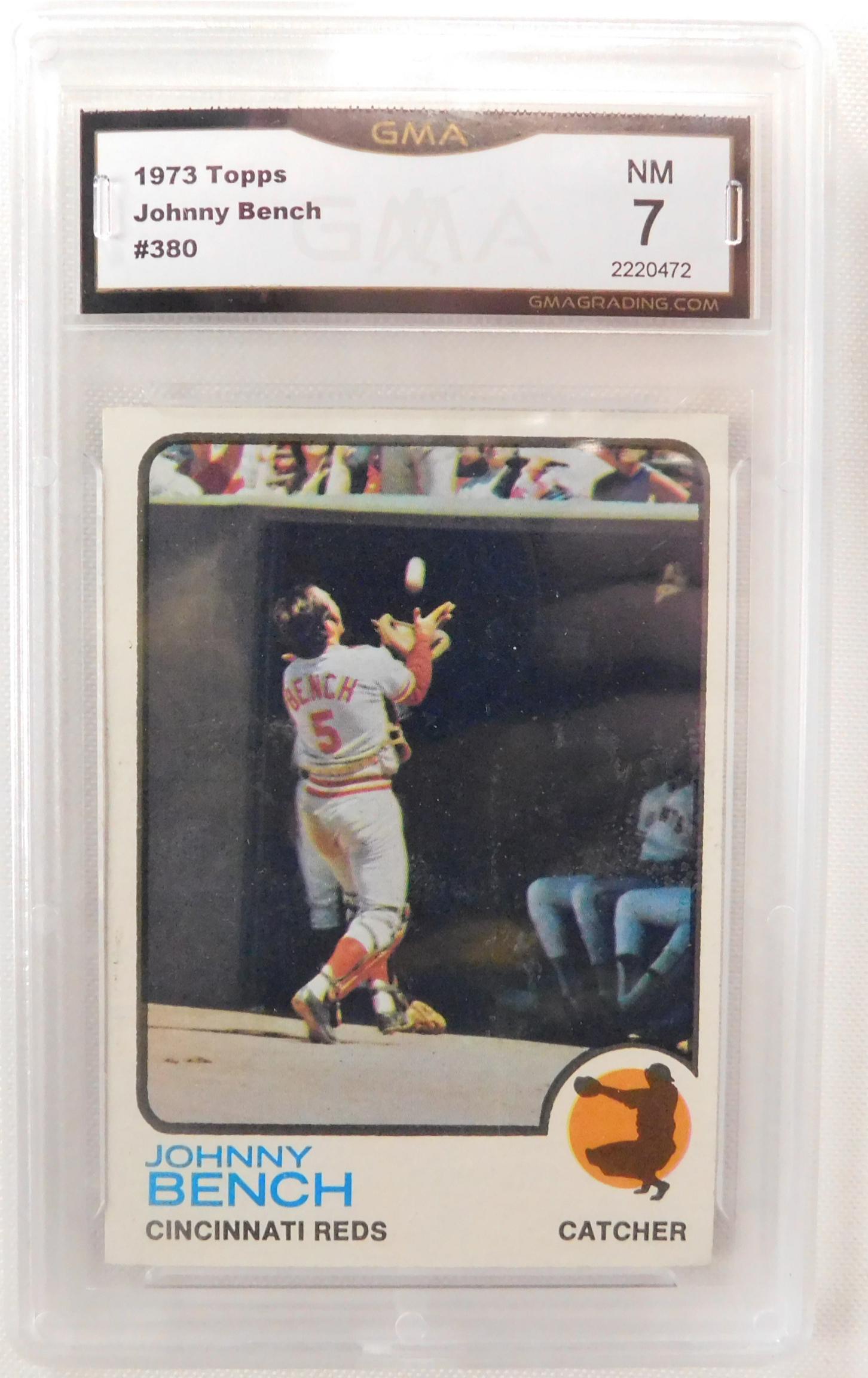 GMA Graded 1973 Johnny Bench MLB Baseball Card (1 of 2)
