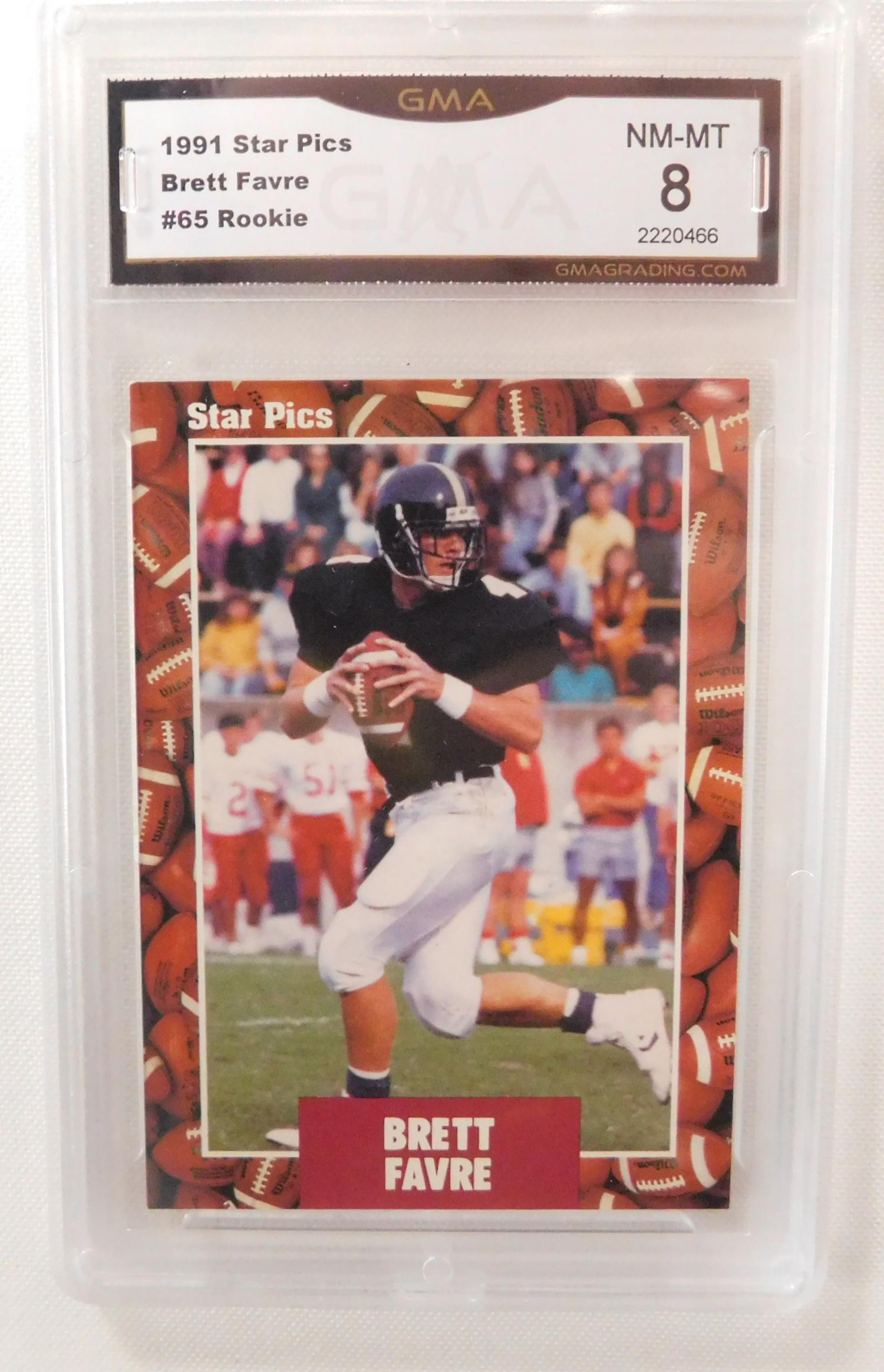 GMA Graded 1991 Brett Favre NFL Football Card (1 of 2)