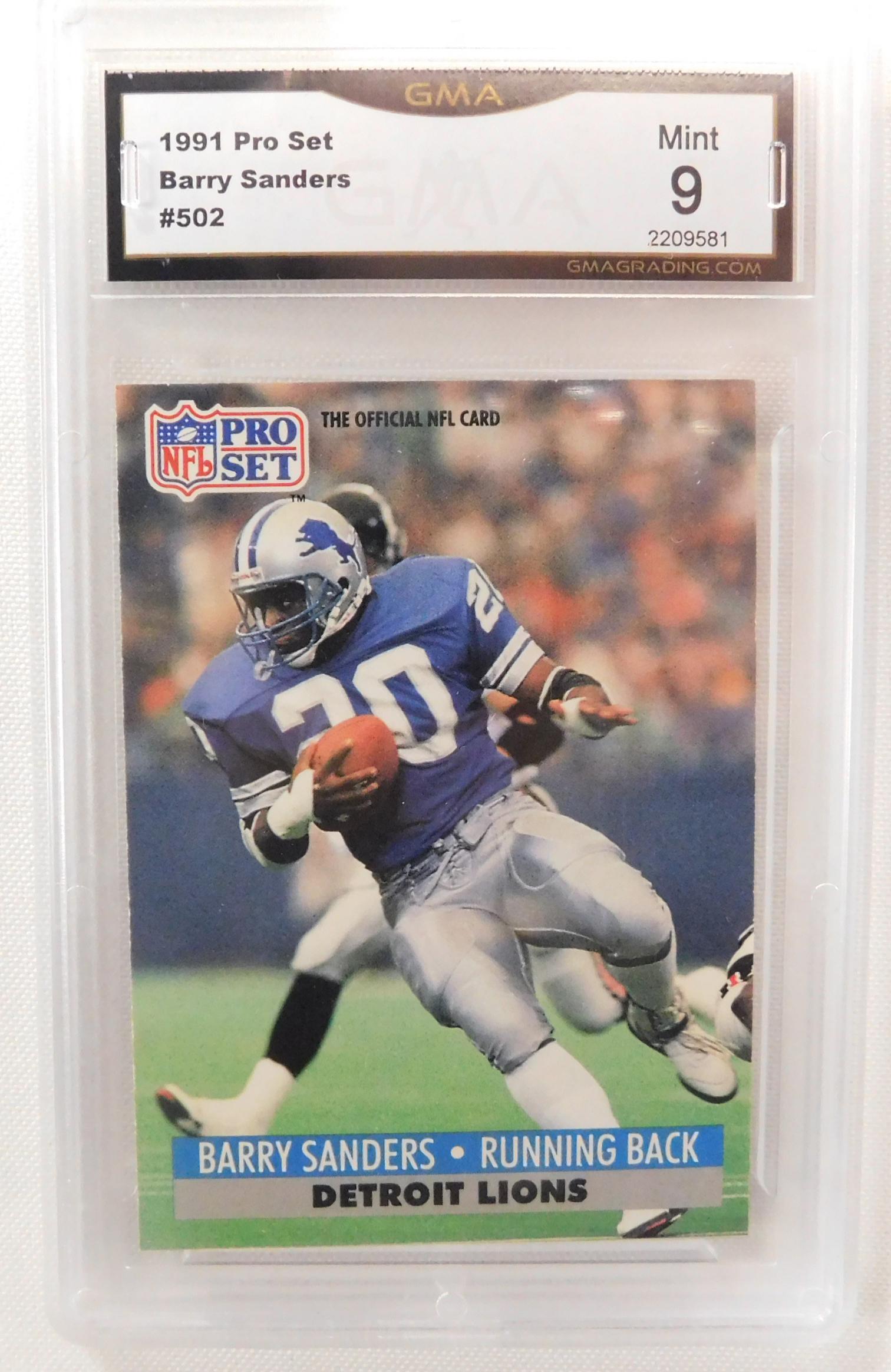 GMA Graded 1991 Barry Sanders NFL Football Card (1 of 2)