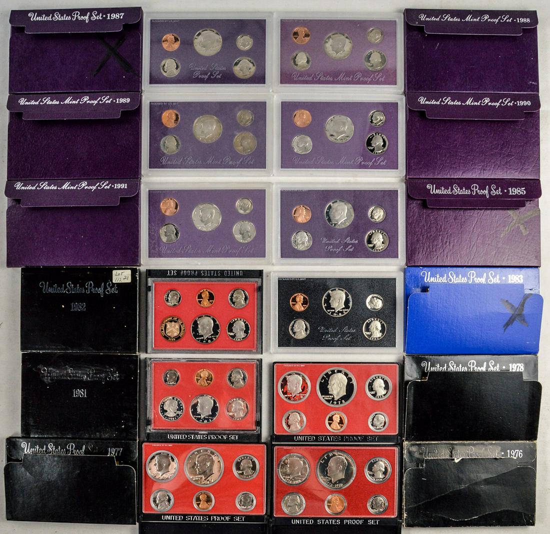 Lot of 12 U.S. Proof Sets (1 of 2)