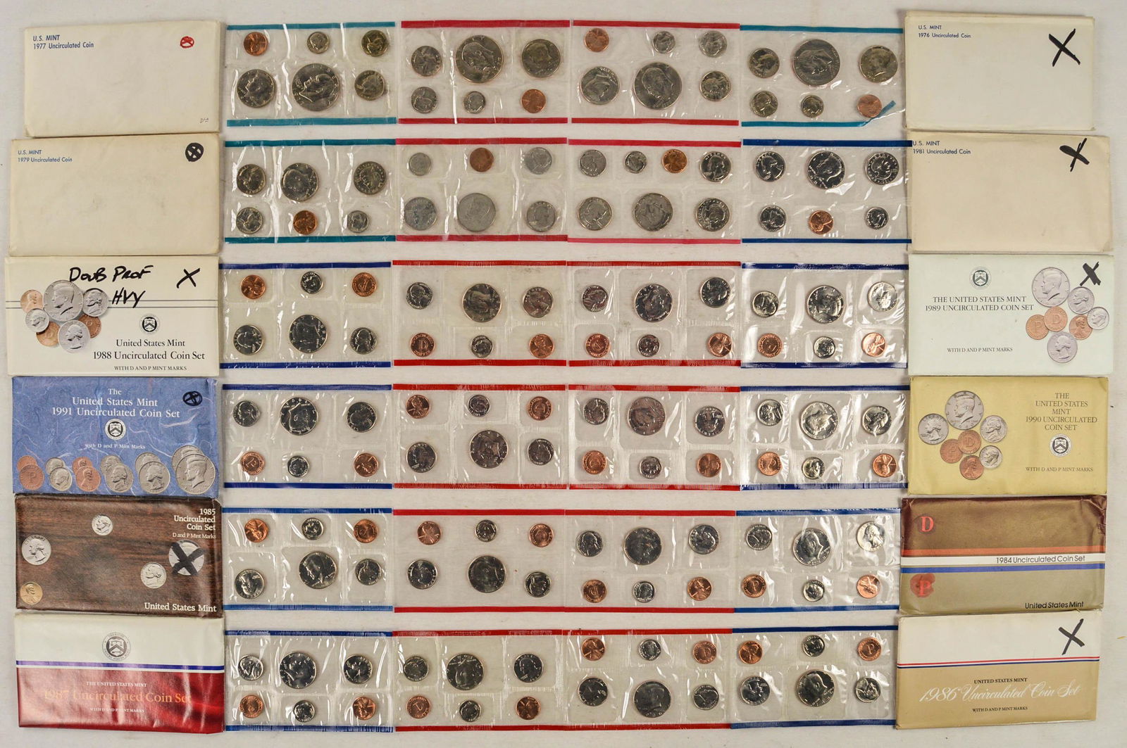 Lot of 12 Uncirculated Coin Mint Sets (1 of 2)