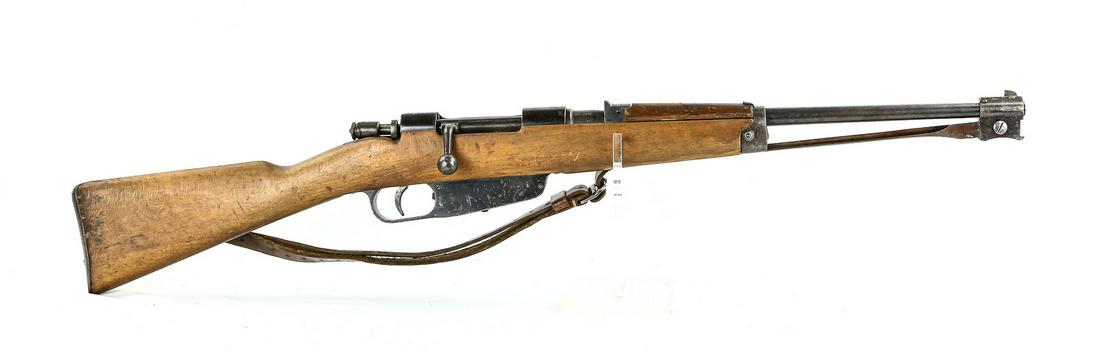 WWII Italian M91Carbine Rifle: WWII Italian M91 Carbine, 1941 date Beretta production, push button folding bayonet model, bayonet mech is very loose, has correct original sling, fair condition for age, no import marks, one large cr
