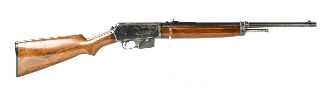 Winchester M1907SL Caliber 351 Win: Fair to good condition with numerous marks and scratches on metal and stock. Appears to function. Bore is very rough. SN 12192