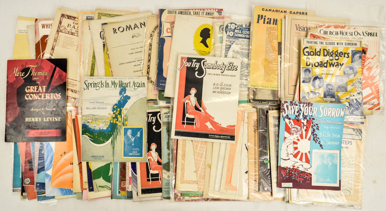Lot of 150+ Vintage Sheet Music: Lot of 150+ Vintage Sheet Music. In overall good condition with great illustrated covers.