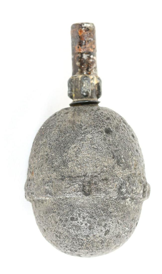 WWI German Egg Grenade: WWI German Egg Grenade.