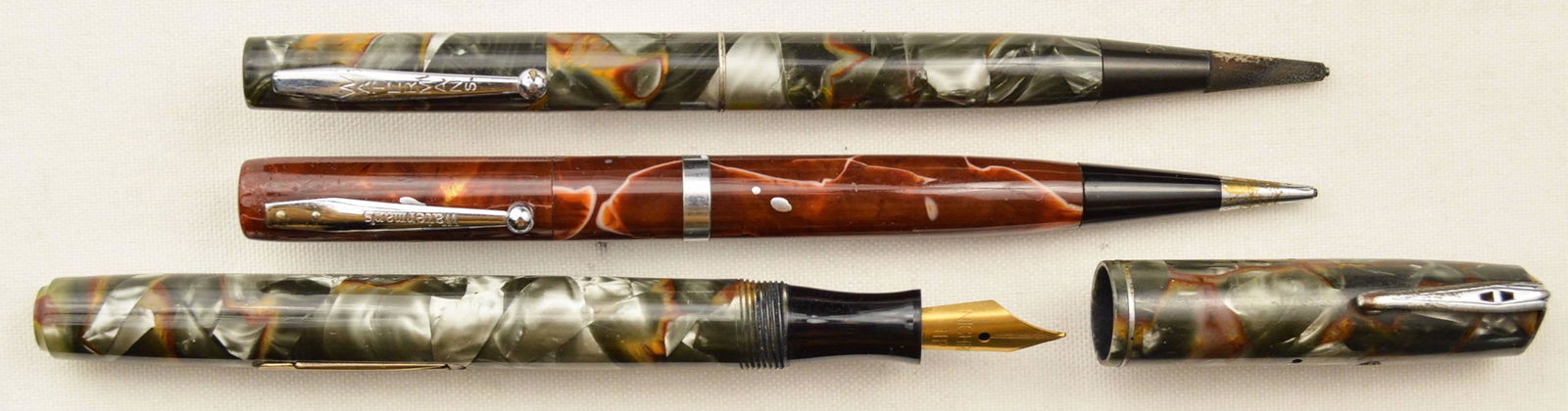 Waterman 92 V Grey, Brown, Green FP/PCL Set (1 of 7)