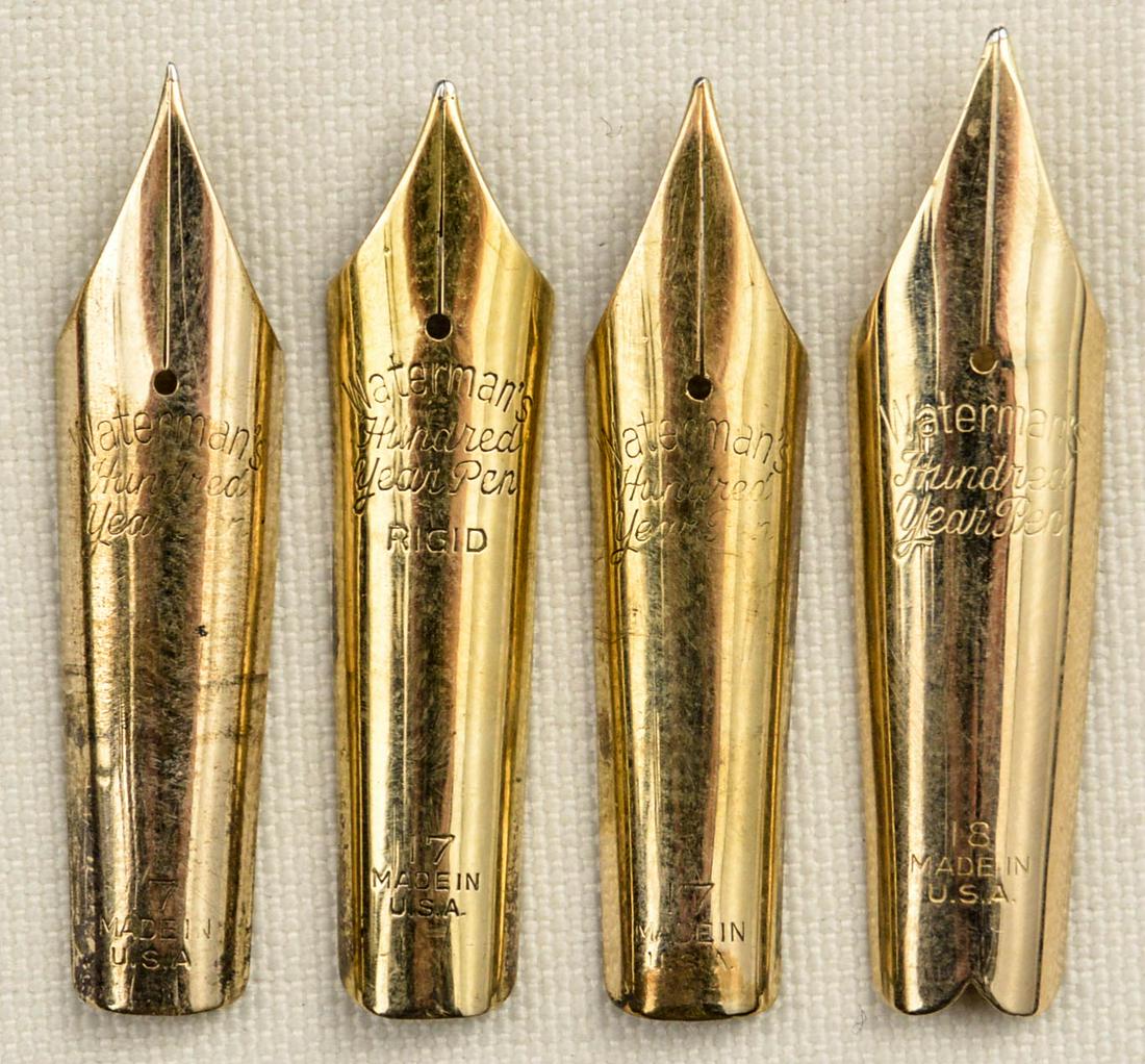 Waterman "Hundred Year Pen" FP Nibs (4) (1 of 1)