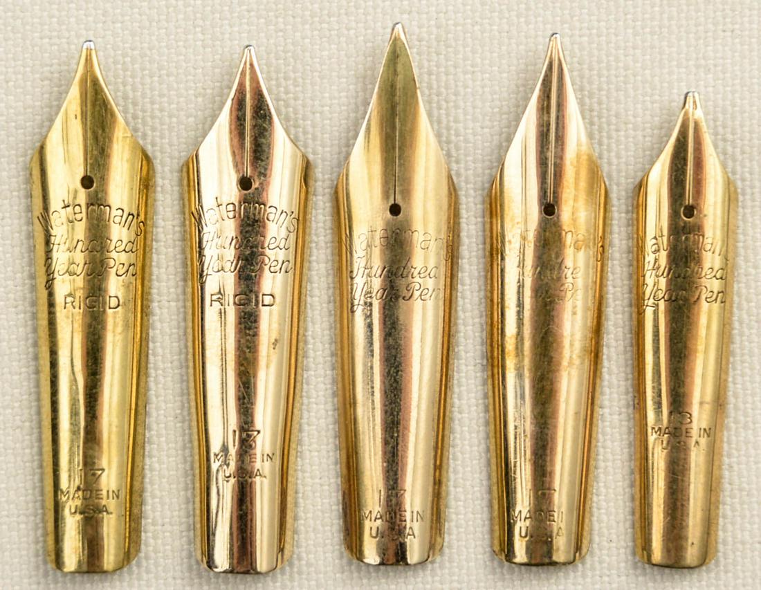 Waterman "Hundred Year Pen" FP Nibs (5) (1 of 1)
