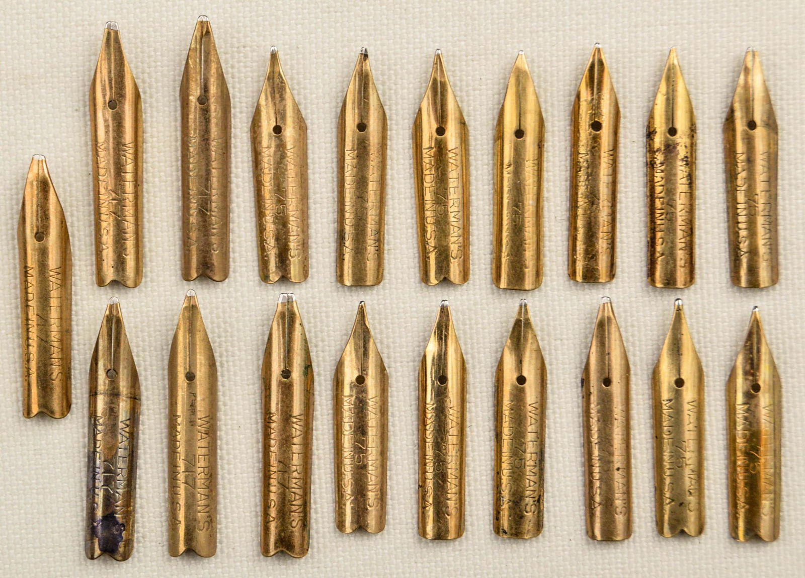 Waterman 75 & 717 FP Nibs (18) (1 of 1)