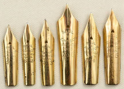 Paul Johnson FP Nibs (6): Lot of 6 Paul Johnson Nibs. Overall excellent condition.