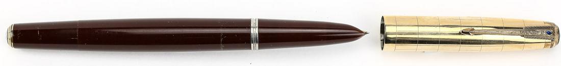 Parker 51 Maroon Window Pane Cap FP (1 of 9)