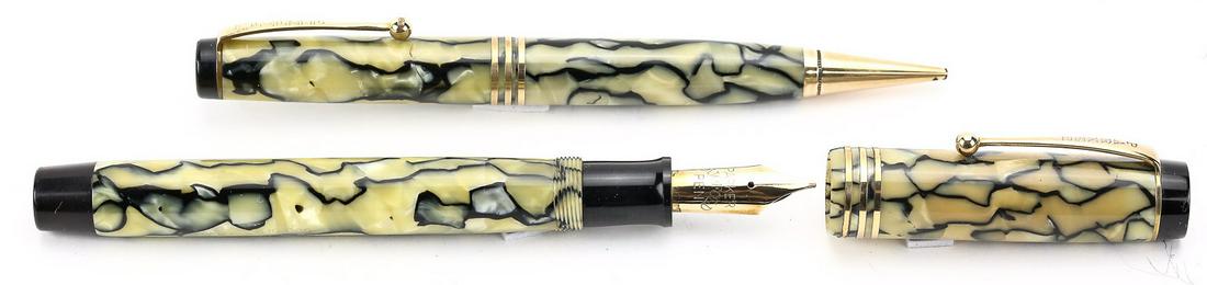 Parker Duofold Senior Black & Pearl Set (1 of 4)