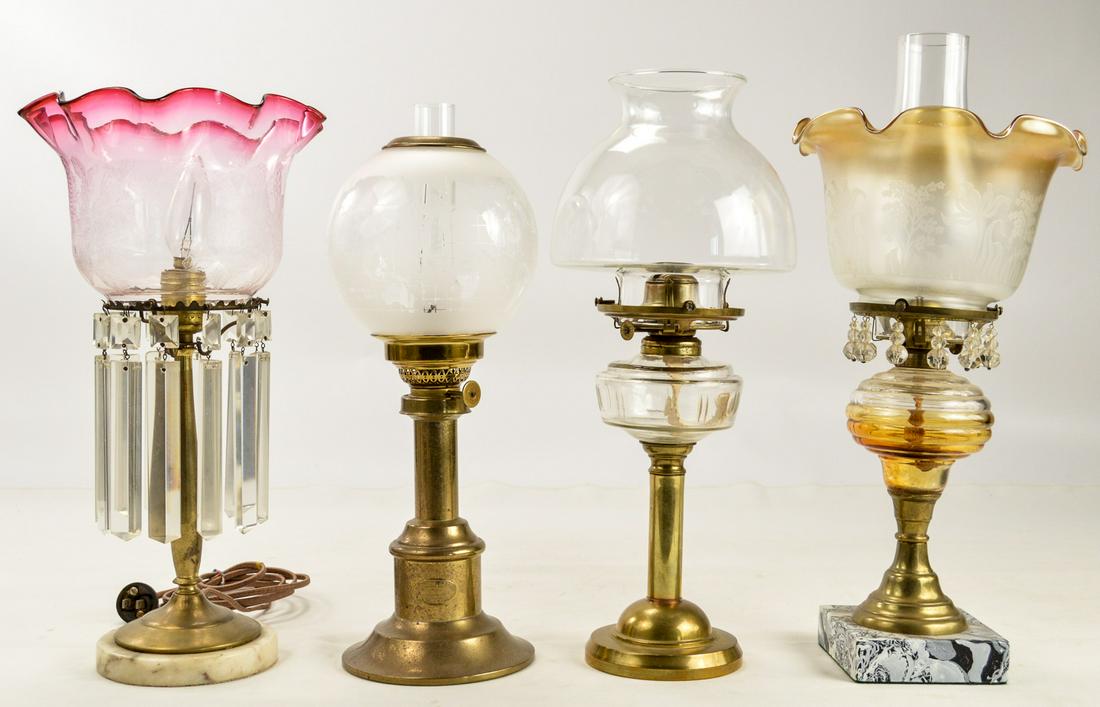 Various Smaller Kerosene Style Table Lamps (4) (1 of 20)
