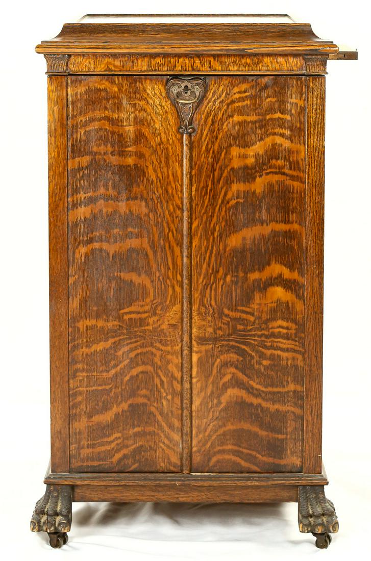 Oak Record Cabinet (1 of 8)