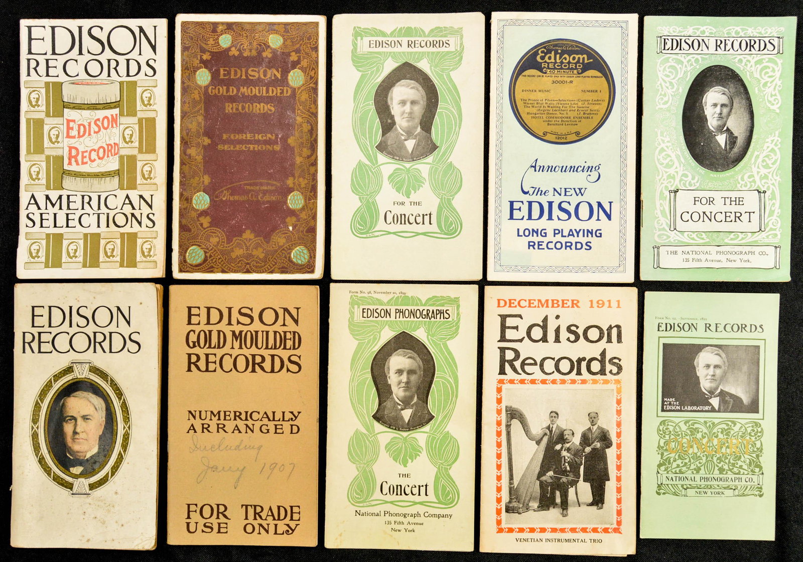 Edison Phonograph Record Pamphlets (1 of 2)