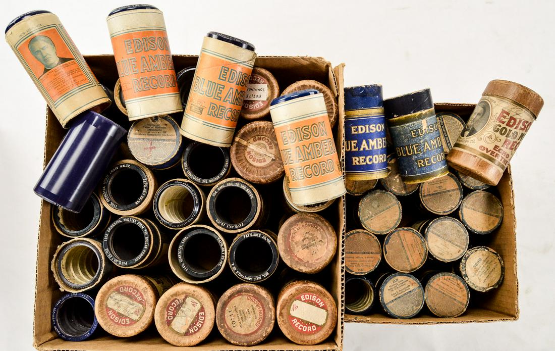 113 Edison Cylinder Phonograph Records (1 of 1)