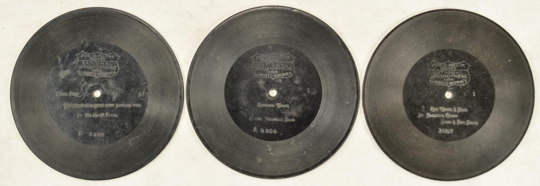 Lot of 3 7" Single Sided Zon-O-Phone Records (1 of 3)