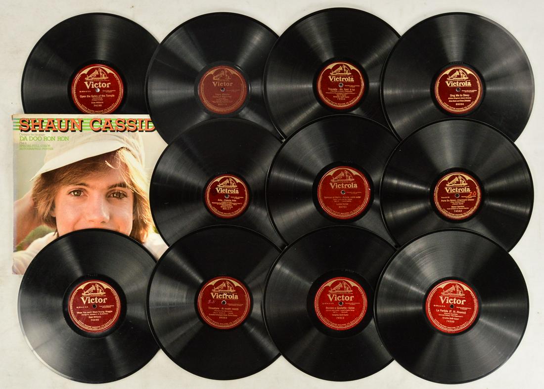 61ct Early Victor and Victrola 12" Records: 61 ct. Early Victor and Victrola 12" Records sleeved, E condition or better. See Photos.