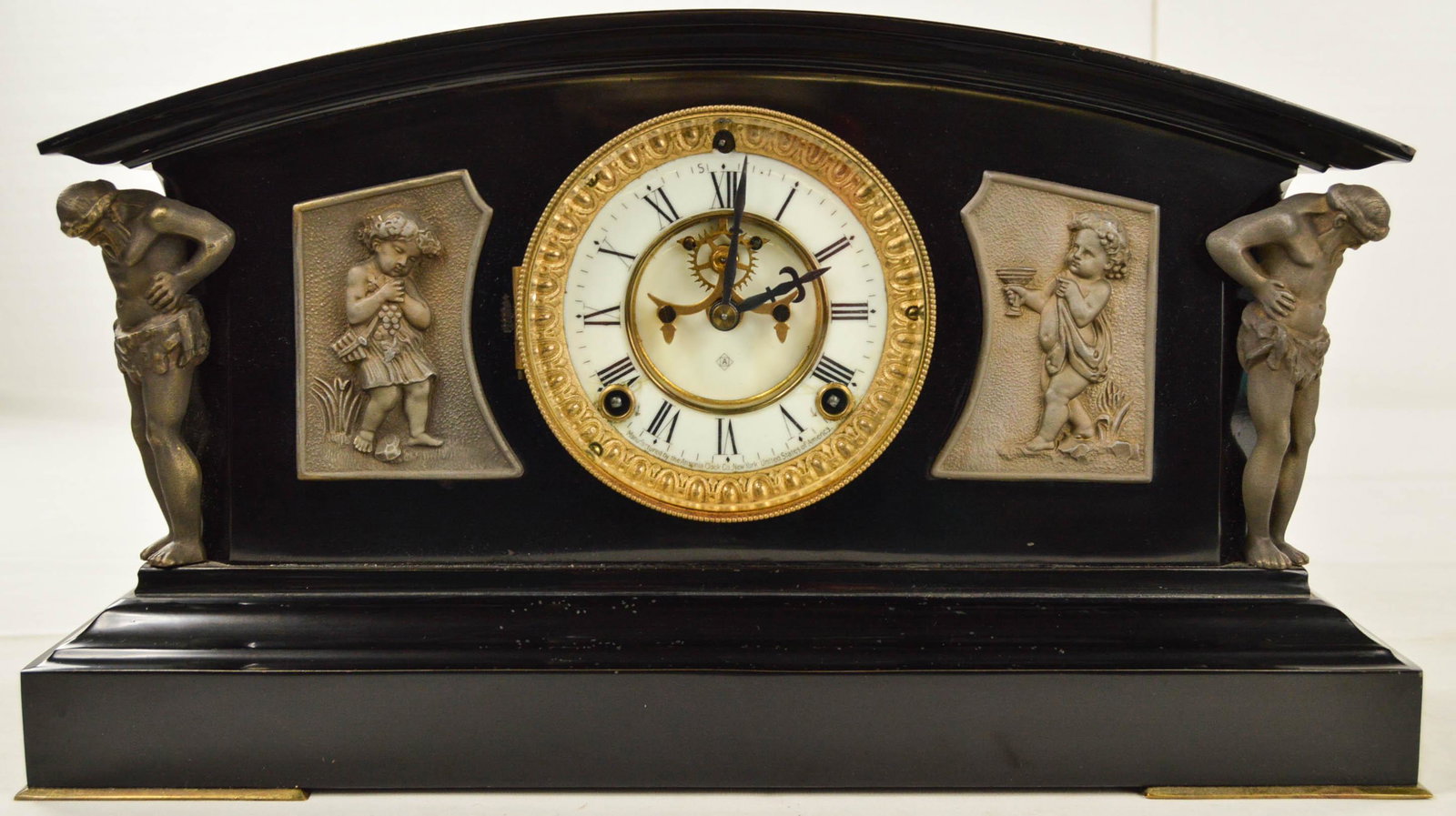 Ansonia Steel Case Large Mantle Clock (1 of 7)