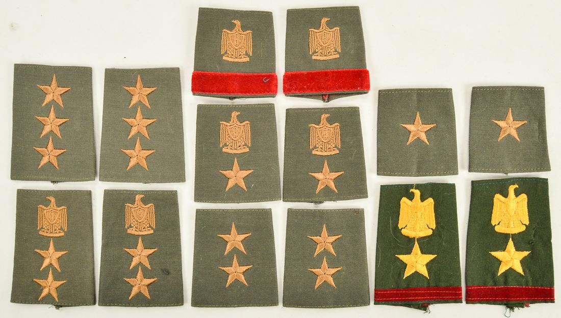 Desert Storm Iraqi Shoulder Board Lot: Includes 14 shoulder boards, all matching pairs of various ranks. Very nice condition, see photos.