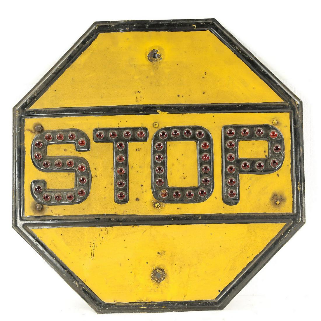 Pre 1954 Light Up Stop Sign (1 of 2)