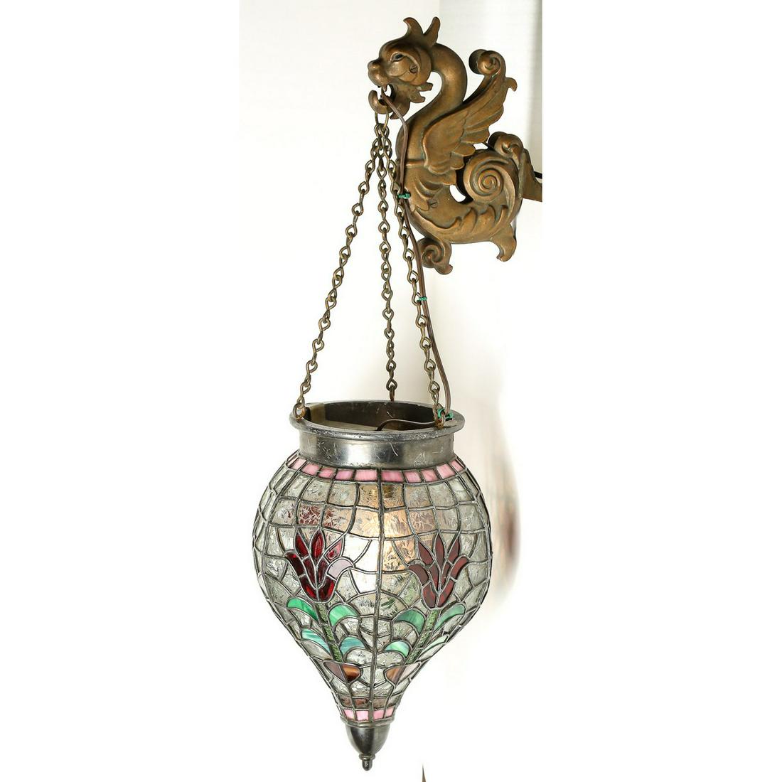 Apothecary, Soda Fountain Lead Glass Hanging Globe (1 of 7)