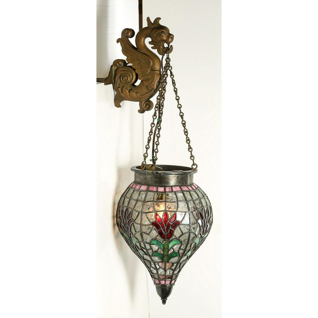 Apothecary, Soda Fountain Lead Glass Hanging Globe (1 of 4)