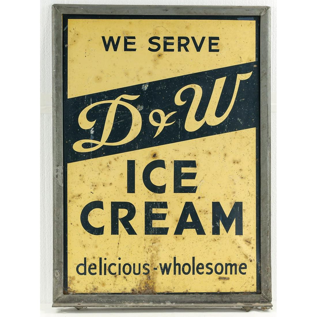 D&W Ice Cream Double Sided Sign (1 of 5)