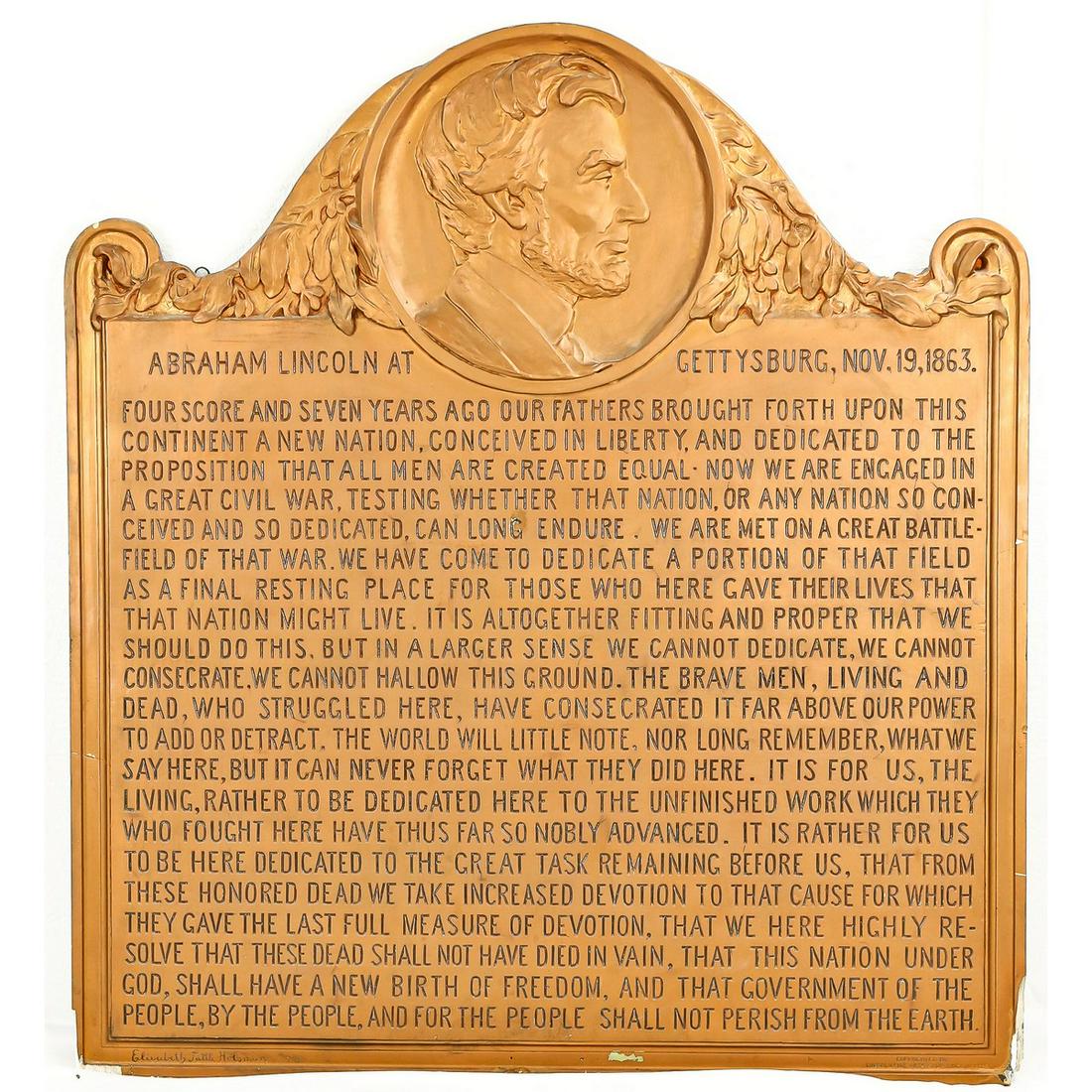 Gettysburg Address Wall Plaque (1 of 7)
