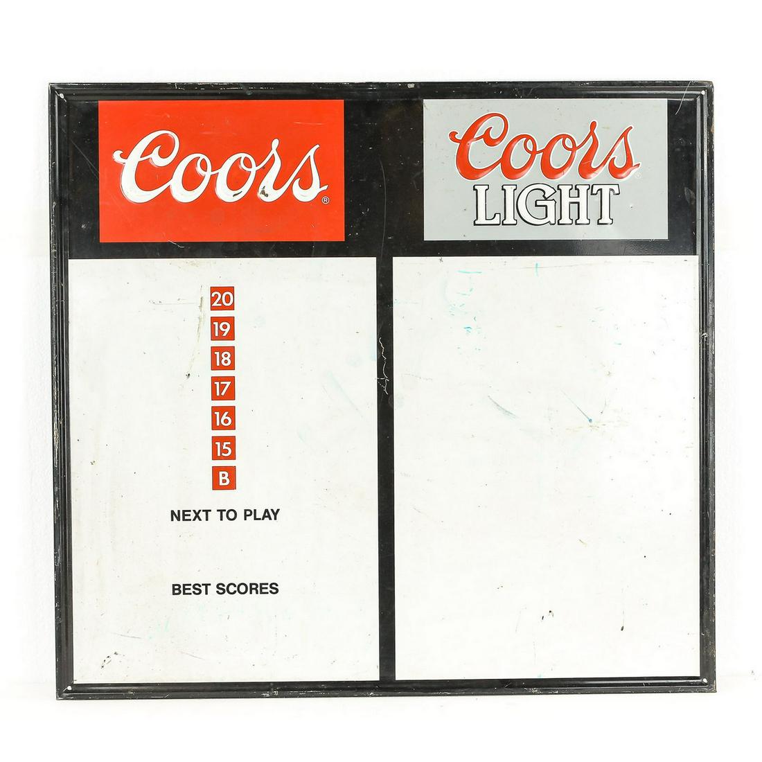 Coors Game Board Sign (1 of 2)
