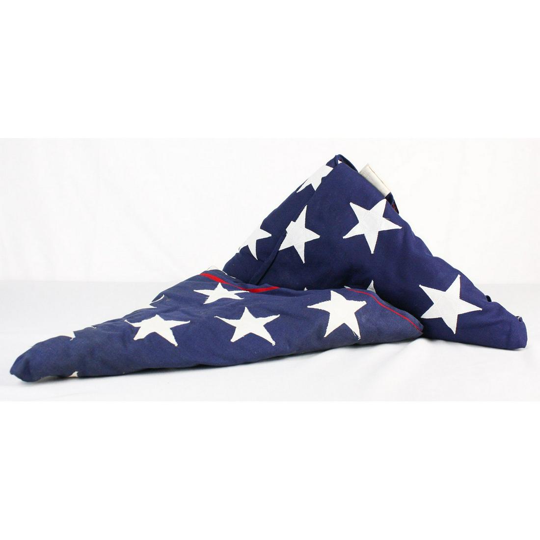 2 U.S. 50 Star Flags: 2 brand new U.S. 50 star cotton flags most probably from Veteran funerals.