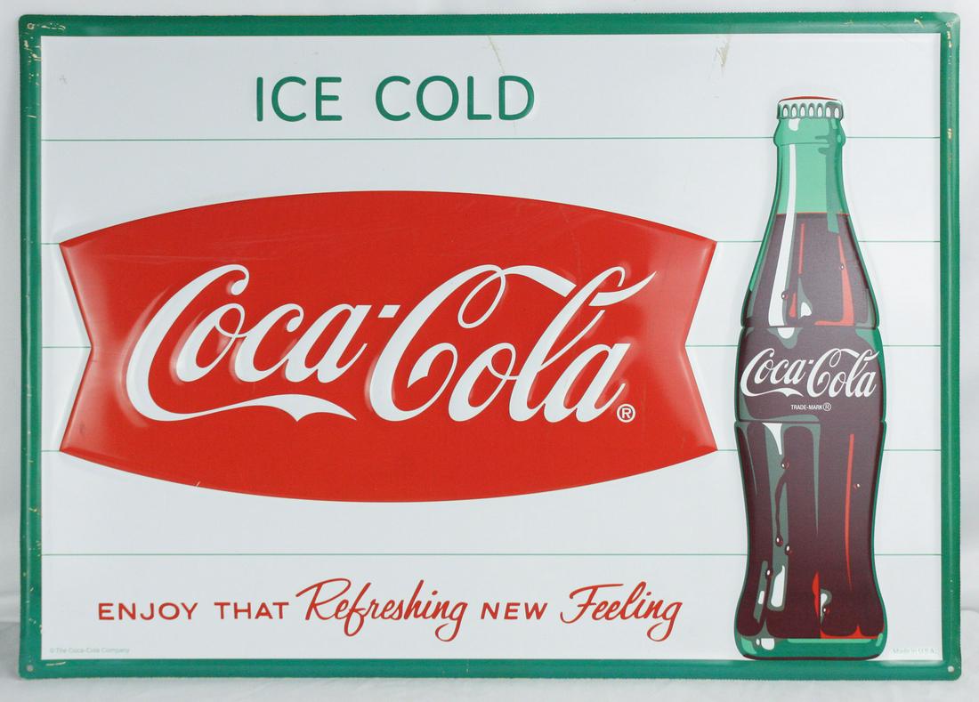Coca-Cola Fishtail Ice Cold Sign (1 of 2)