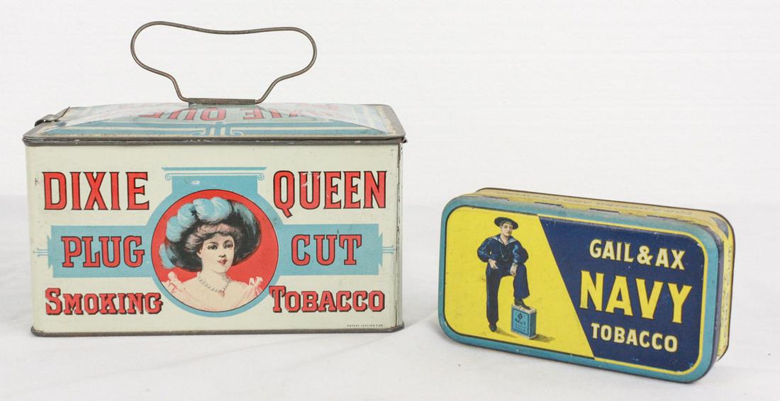 Vintage Dixie Queen and Navy Cut Tobacco Tins (1 of 3)