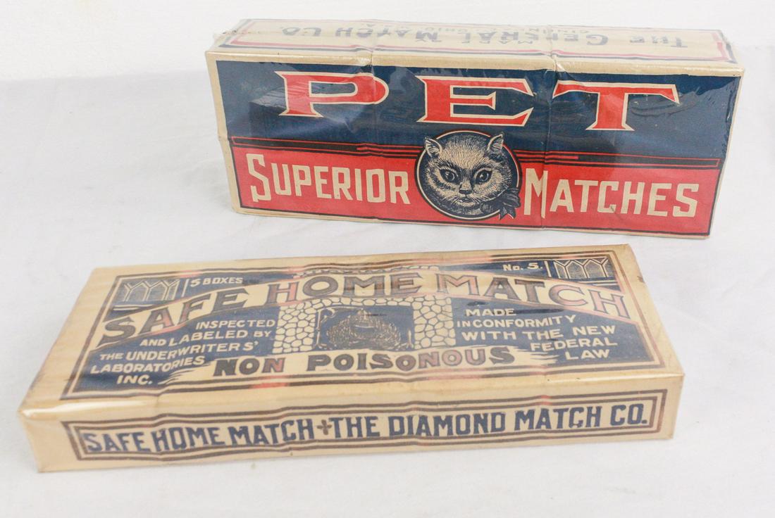 2 Vintage Country Store Cases Match Boxes Unopened (1 of 3)