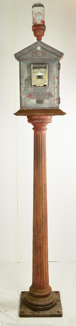 Fire Alarm Call Box on Cast Iron Stand Chicago (1 of 6)