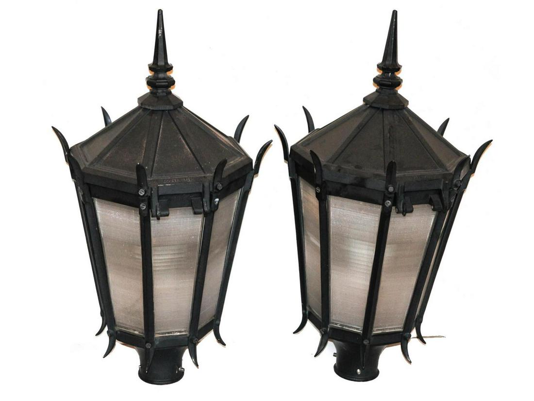 Pair Vintage Style Street Post Lamps (1 of 13)