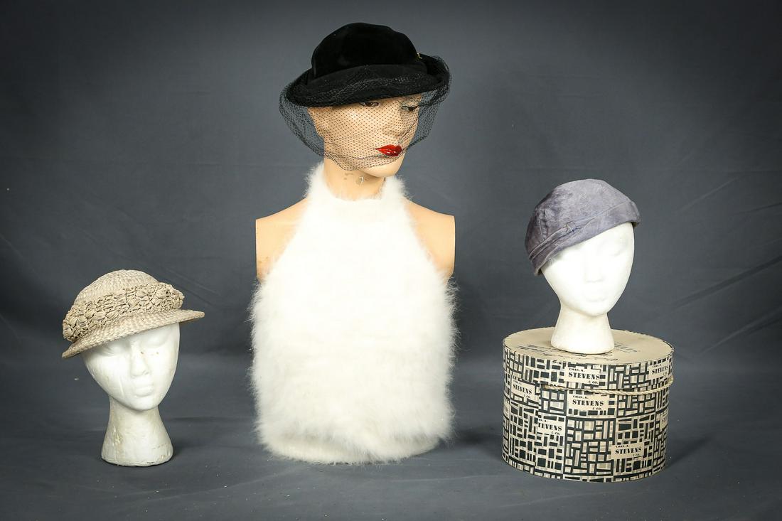 Three Hattie Carnegie Early Hats (1 of 9)