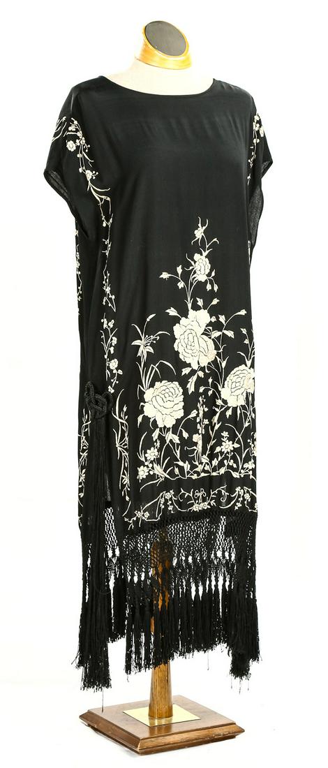 1920's Black Crepe Dress (1 of 5)