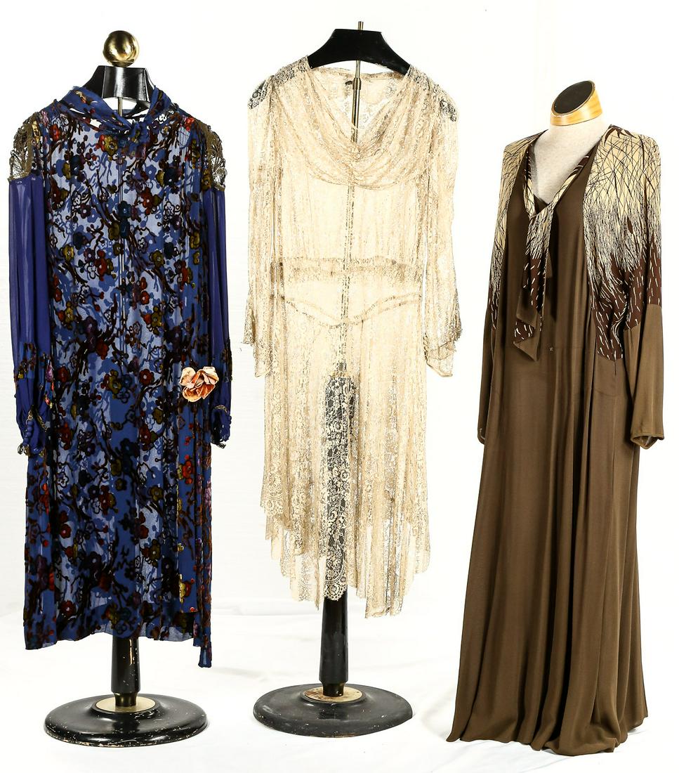 Three 1920's Women's Dresses (1 of 12)
