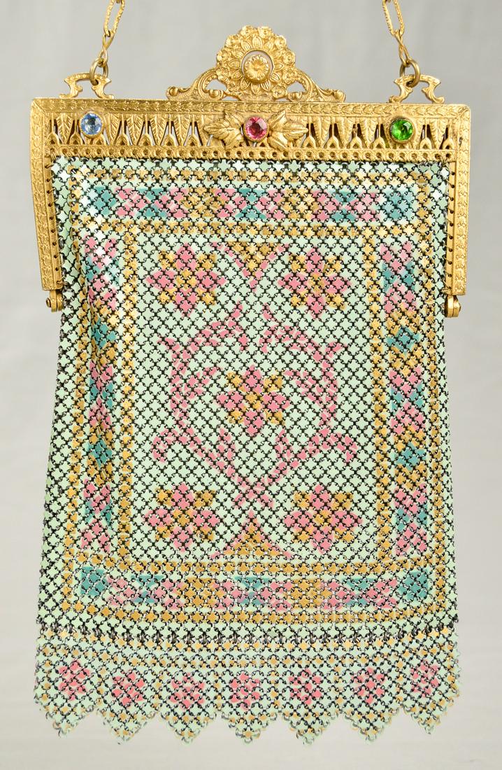 1920-30s Mandalian Enamel Mesh Purse (1 of 7)