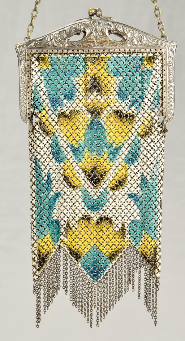 1920-30s Mandalian Enamel Mesh Purse (1 of 8)