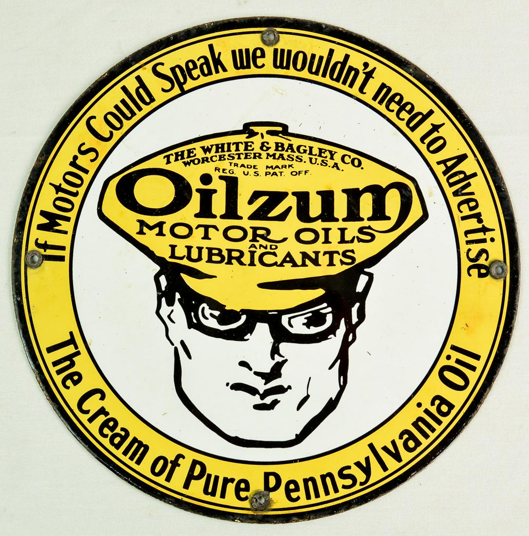 Contemporary Oilzum Motor Oil Advertising Sign (1 of 2)